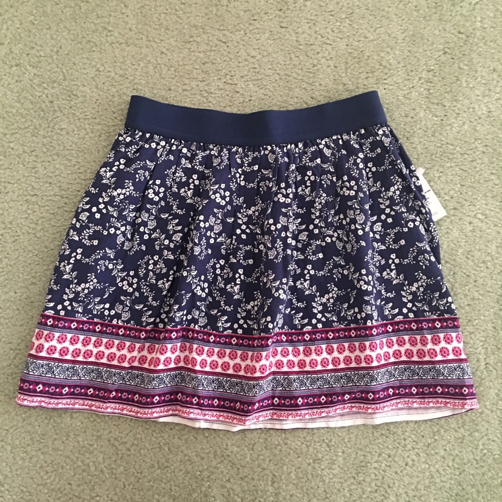 Old Navy Floral Print Skirt Girls Large 10-12